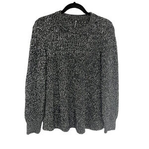 Athleta Black & White Wool Blend Pullover Knit Sweater Women's Size Small